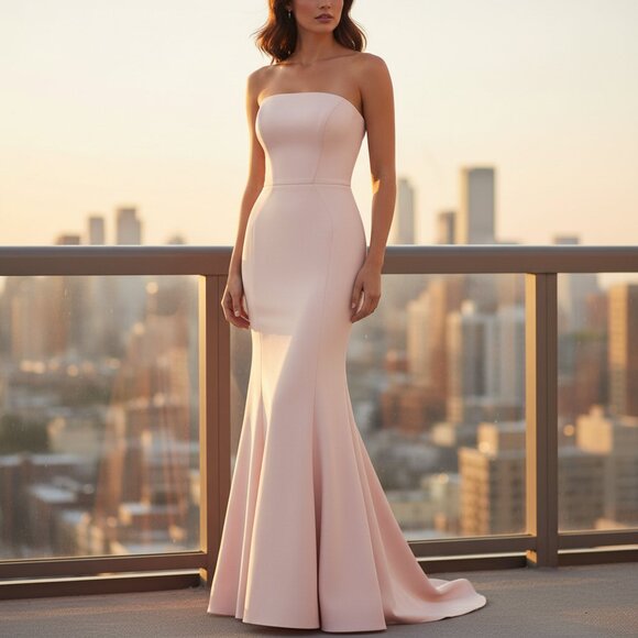 Jill Stuart Dresses & Skirts - JILL STUART Academy Pink Strapless Floor Length Gown 12 Wedding Formal Dress